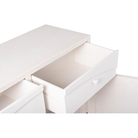ΜΠΟΥΦΕΣ ΣΕΙΡΑ SANTORINI HM18046 MDF ΣΕ ΥΠΟΛΕΥΚΟ ΧΡΩΜΑ-2 ΣΥΡΤΑΡΙΑ & 2 ΠΟΡΤΕΣ 107x38x82,5Υεκ.