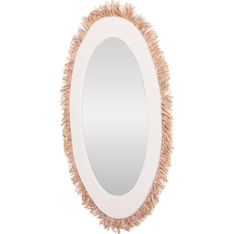 ΚΑΘΡΕΠΤΗΣ ΤΟΙΧΟΥ ΣΕΙΡΑ SANTORINI HM4528 MDF ΥΠΟΛΕΥΚΟ-ΔΙΑΚΟΣΜΗΣΗ ΣΕ ΜΠΕΖ 60x2x80Υεκ.