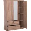 ΝΤΟΥΛΑΠΑ ΜΕ ΚΑΘΡΕΦΤΗ & ΣΥΡΤΑΡΙΑ JARRY HM2485.11 SONAMA OAK ΜΕΛΑΜΙΝΗ 119x48x183Υεκ
