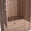 ΝΤΟΥΛΑΠΑ ΜΕ ΚΑΘΡΕΦΤΗ & ΣΥΡΤΑΡΙΑ JARRY HM2485.11 SONAMA OAK ΜΕΛΑΜΙΝΗ 119x48x183Υεκ