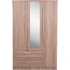 ΝΤΟΥΛΑΠΑ ΜΕ ΚΑΘΡΕΦΤΗ & ΣΥΡΤΑΡΙΑ JARRY HM2485.11 SONAMA OAK ΜΕΛΑΜΙΝΗ 119x48x183Υεκ