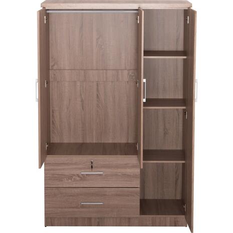 ΝΤΟΥΛΑΠΑ ΜΕ ΚΑΘΡΕΦΤΗ & ΣΥΡΤΑΡΙΑ JARRY HM2485.11 SONAMA OAK ΜΕΛΑΜΙΝΗ 119x48x183Υεκ