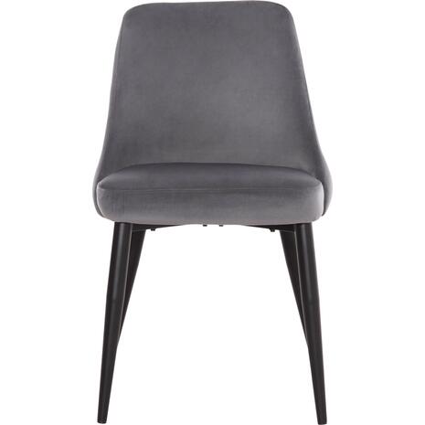 ΚΑΡΕΚΛΑ SERENITY HM8527.11 ΒΕΛΟΥΔΟ ΓΚΡΙ ΜΕ ΜΑΥΡΑ ΜΕΤΑΛΛΙΚΑ ΠΟΔΙΑ 51x54x83,5Υεκ. (σετ 2 τεμαχίων)