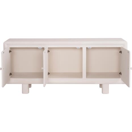 ΜΠΟΥΦΕΣ ΣΕΙΡΑ SANTORINI HM18068 MDF ΣΕ ΥΠΟΛΕΥΚΟ ΧΡΩΜΑ-3 ΠΟΡΤΕΣ 140x38x64Υεκ.