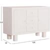 ΜΠΟΥΦΕΣ ΣΕΙΡΑ SANTORINI HM18048 MDF ΣΕ ΥΠΟΛΕΥΚΟ ΧΡΩΜΑ-3 ΣΥΡΤΑΡΙΑ & 2 ΠΟΡΤΕΣ 120x38x80Υεκ.