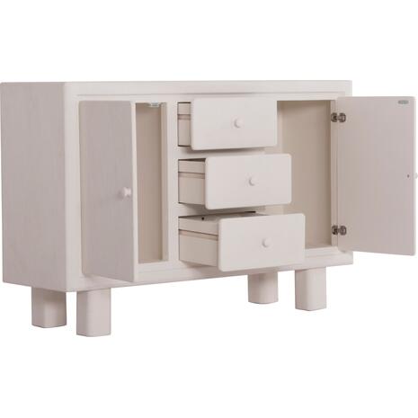 ΜΠΟΥΦΕΣ ΣΕΙΡΑ SANTORINI HM18048 MDF ΣΕ ΥΠΟΛΕΥΚΟ ΧΡΩΜΑ-3 ΣΥΡΤΑΡΙΑ & 2 ΠΟΡΤΕΣ 120x38x80Υεκ.