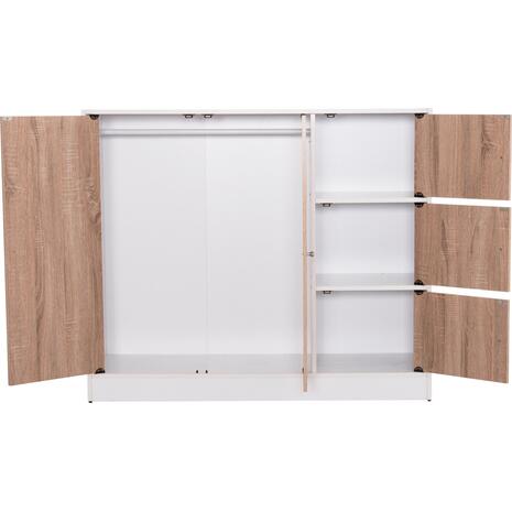 ΝΤΟΥΛΑΠΙ ΜΕ 4 ΑΠΟΘ.ΧΩΡΟΥΣ MATIN HM2480.01 SONAMA OAK-ΛΕΥΚΗ ΜΕΛΑΜΙΝΗ 117x39,5x99,5Υεκ
