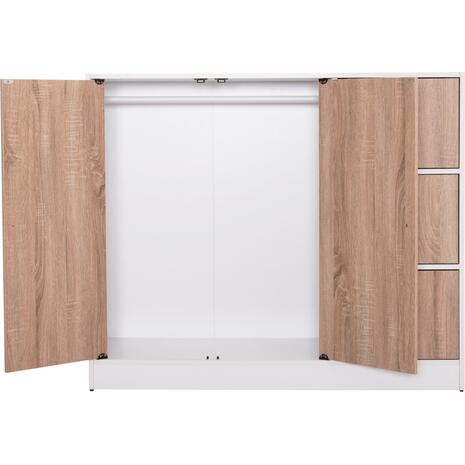 ΝΤΟΥΛΑΠΙ ΜΕ 4 ΑΠΟΘ.ΧΩΡΟΥΣ MATIN HM2480.01 SONAMA OAK-ΛΕΥΚΗ ΜΕΛΑΜΙΝΗ 117x39,5x99,5Υεκ