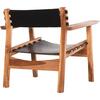 ΠΟΛΥΘΡΟΝΑ KONNA HM9928.01 TEAK ΞΥΛΟ ΣΕ ΦΥΣΙΚΟ-ΔΕΡΜΑ ΑΓΕΛΑΔΟΣ ΣΕ ΜΑΥΡΟ 80x64x73Υεκ.