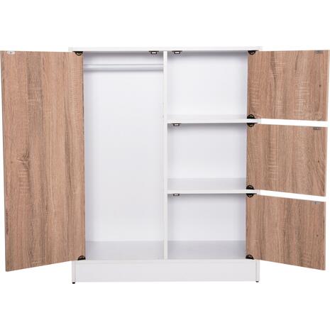 ΝΤΟΥΛΑΠΙ ΜΕ 4 ΑΠΟΘ.ΧΩΡΟΥΣ MATIN HM2479.01 SONAMA OAK-ΛΕΥΚΗ ΜΕΛΑΜΙΝΗ 80x39,5x99,5Υεκ
