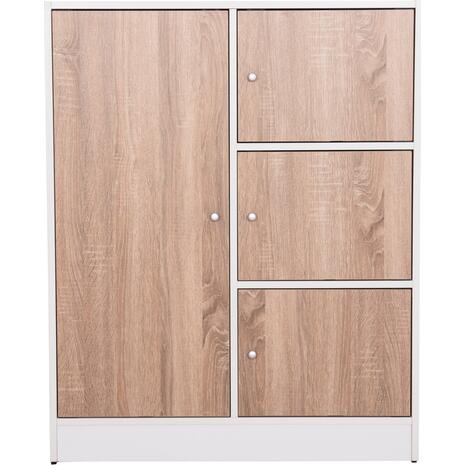 ΝΤΟΥΛΑΠΙ ΜΕ 4 ΑΠΟΘ.ΧΩΡΟΥΣ MATIN HM2479.01 SONAMA OAK-ΛΕΥΚΗ ΜΕΛΑΜΙΝΗ 80x39,5x99,5Υεκ