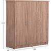 ΝΤΟΥΛΑΠΑ 3ΦΥΛΛΗ ΜΕ ΡΑΦΙΑ FUENTO HM2482.01 SONAMA OAK ΜΕΛΑΜΙΝΗ 120-116x40x123,5Υεκ.