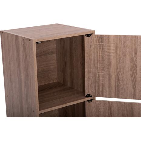 ΝΤΟΥΛΑΠΙ ΜΕ 3 ΑΠΟΘ. ΧΩΡΟΥΣ SORIANO HM9939.11 SONAMA OAK ΜΕΛΑΜΙΝΗ 40x39x119Υεκ.