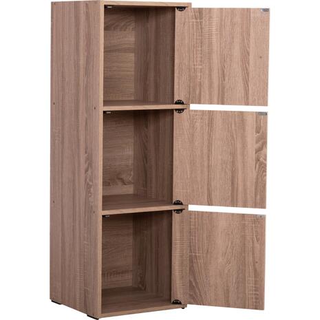 ΝΤΟΥΛΑΠΙ ΜΕ 3 ΑΠΟΘ. ΧΩΡΟΥΣ SORIANO HM9939.11 SONAMA OAK ΜΕΛΑΜΙΝΗ 40x39x119Υεκ.