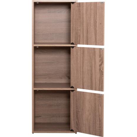 ΝΤΟΥΛΑΠΙ ΜΕ 3 ΑΠΟΘ. ΧΩΡΟΥΣ SORIANO HM9939.11 SONAMA OAK ΜΕΛΑΜΙΝΗ 40x39x119Υεκ.