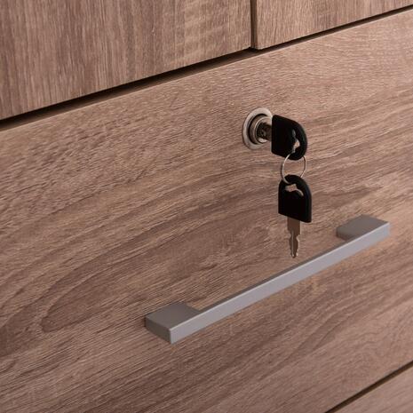 ΝΤΟΥΛΑΠΑ ΜΕ ΣΥΡΤΑΡΙΑ REINA HM2484.11 SONAMA OAK ΜΕΛΑΜΙΝΗ 80x48x183Υεκ.