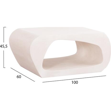 ΤΡΑΠΕΖΙ ΣΑΛΟΝΙΟΥ ΣΕΙΡΑ SANTORINI HM18071 MDF ΣΕ ΥΠΟΛΕΥΚΟ ΧΡΩΜΑ 100x60x45Υεκ.