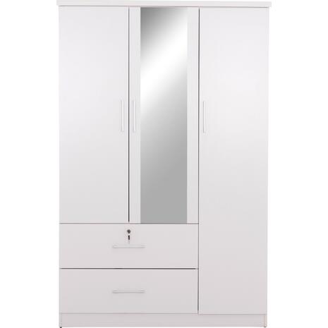 ΝΤΟΥΛΑΠΑ ΜΕ ΚΑΘΡΕΦΤΗ & ΣΥΡΤΑΡΙΑ JARRY HM2485.01 ΛΕΥΚΗ ΜΕΛΑΜΙΝΗ 119x48x183Υεκ