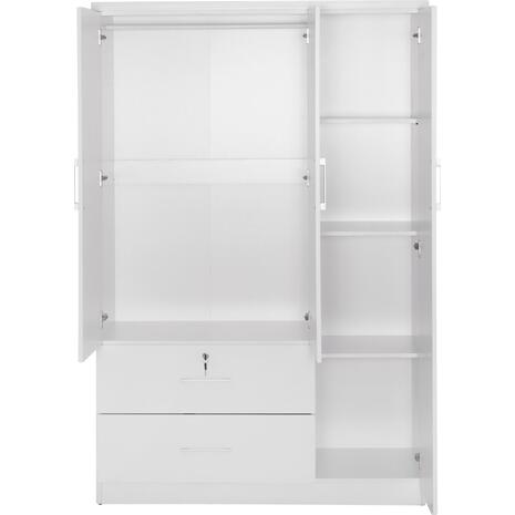 ΝΤΟΥΛΑΠΑ ΜΕ ΚΑΘΡΕΦΤΗ & ΣΥΡΤΑΡΙΑ JARRY HM2485.01 ΛΕΥΚΗ ΜΕΛΑΜΙΝΗ 119x48x183Υεκ