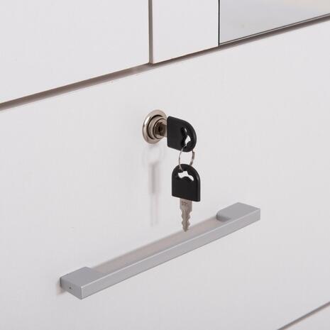 ΝΤΟΥΛΑΠΑ ΜΕ ΚΑΘΡΕΦΤΗ & ΣΥΡΤΑΡΙΑ JARRY HM2485.01 ΛΕΥΚΗ ΜΕΛΑΜΙΝΗ 119x48x183Υεκ