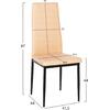 ΚΑΡΕΚΛΑ ΤΡΑΠΕΖΑΡΙΑΣ LADY HM0037.25 ΑΝΟΙΧΤΟ ΚΡΕΜ PU ΣΚΕΛΕΤΟΣ ΜΑΥΡΟΣ ΜΕΤΑΛ. (K/D) 42x44x95Υεκ (σετ 4 τεμαχίων) (Διάφορα χρώματα)