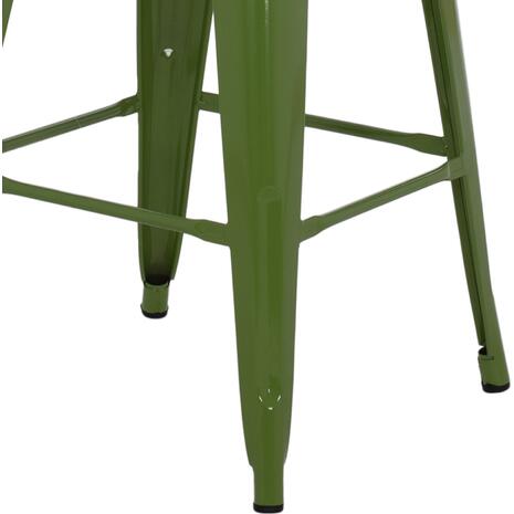 ΣΚΑΜΠΟ ΜΕΣΑΙΟΥ ΥΨΟΥΣ ΜΕΤΑΛΛΙΚΟ MELITA-PRO HM8573.53 ΣΕ LIGHT OLIVE GREEN 43x43x67Υεκ.