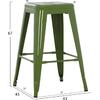 ΣΚΑΜΠΟ ΜΕΣΑΙΟΥ ΥΨΟΥΣ ΜΕΤΑΛΛΙΚΟ MELITA-PRO HM8573.53 ΣΕ LIGHT OLIVE GREEN 43x43x67Υεκ.