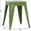 ΣΚΑΜΠΟ ΜΕΤΑΛΛΙΚΟ MELITA HM0096.53 ΣΕ LIGHT OLIVE GREEN ΧΡΩΜΑ 37x37x45Υεκ.
