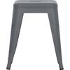 ΣΚΑΜΠΟ ΜΕΤΑΛΛΙΚΟ MELITA HM0096.50 ΣΕ ΓΚΡΙ ΜΑΤ ΧΡΩΜΑ 37x37x45Υεκ.