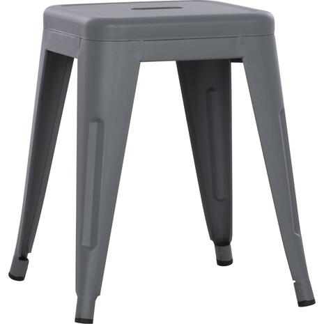 ΣΚΑΜΠΟ ΜΕΤΑΛΛΙΚΟ MELITA HM0096.50 ΣΕ ΓΚΡΙ ΜΑΤ ΧΡΩΜΑ 37x37x45Υεκ.
