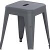 ΣΚΑΜΠΟ ΜΕΤΑΛΛΙΚΟ MELITA HM0096.50 ΣΕ ΓΚΡΙ ΜΑΤ ΧΡΩΜΑ 37x37x45Υεκ.