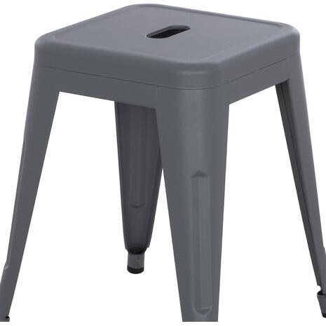 ΣΚΑΜΠΟ ΜΕΤΑΛΛΙΚΟ MELITA HM0096.50 ΣΕ ΓΚΡΙ ΜΑΤ ΧΡΩΜΑ 37x37x45Υεκ.