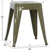 ΣΚΑΜΠΟ ΜΕΤΑΛΛΙΚΟ MELITA HM0096.43 ΣΕ DARK OLIVE ΧΡΩΜΑ 37x37x45Υεκ.