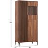 ΒΙΤΡΙΝΑ ΣΕΙΡΑ HARRY HM18011.01 ΜΕΛΑΜΙΝΗ ΣΚΟΥΡΟ ΦΥΣΙΚΟ ΞΥΛΟΥ-ΜΑΥΡΟ 90x40x185Υεκ.