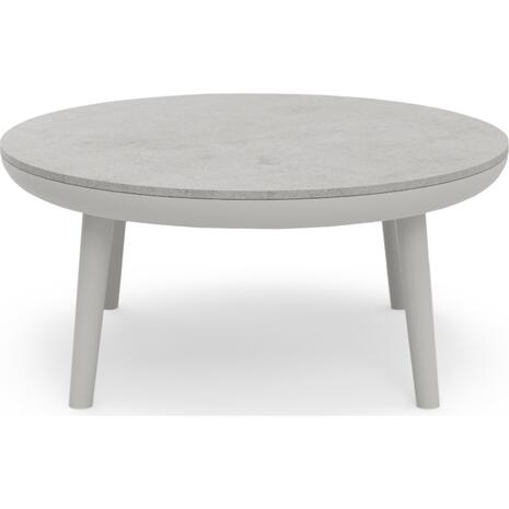 ΤΡΑΠΕΖΑΚΙ ΕΞ.ΧΩΡΟΥ ZODIAC SM6214.02 ΚΡΕΜ ΑΛΟΥΜ.-ΓΚΡΙ 3D PRINT ΓΥΑΛΙ TOP-Φ60x28Υεκ