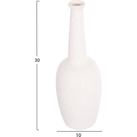 ΕΠΙΤΡΑΠΕΖΙΟ ΚΕΡΑΜΙΚΟ ΔΙΑΚΟΣΜΗΤΙΚΟ ELENDIL HM4592.01 ΥΠΟΛΕΥΚΟ ΚΡΥΣΤΑΛΛΙΚΟ Φ10x30Υ εκ