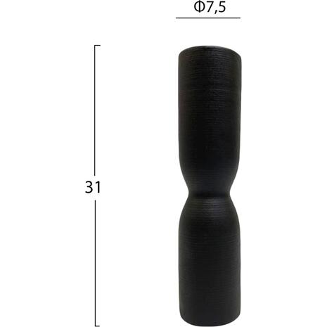 ΕΠΙΤΡΑΠΕΖΙΟ ΚΕΡΑΜΙΚΟ ΔΙΑΚΟΣΜΗΤΙΚΟ SCEPTER HM4615.02 ΜΑΥΡΟ ΜΑΤ Φ7,5x30,5Υεκ