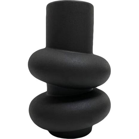 ΕΠΙΤΡΑΠΕΖΙΟ ΚΕΡΑΜΙΚΟ ΔΙΑΚΟΣΜΗΤΙΚΟ ROOK HM4627.02 ΜΑΥΡΟ ΜΑΤ Φ16x25,5Υεκ