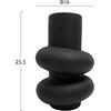 ΕΠΙΤΡΑΠΕΖΙΟ ΚΕΡΑΜΙΚΟ ΔΙΑΚΟΣΜΗΤΙΚΟ ROOK HM4627.02 ΜΑΥΡΟ ΜΑΤ Φ16x25,5Υεκ