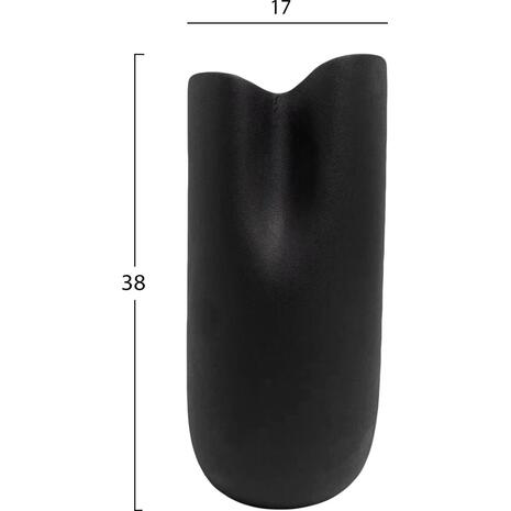 ΕΠΙΤΡΑΠΕΖΙΟ ΚΕΡΑΜΙΚΟ ΔΙΑΚΟΣΜΗΤΙΚΟ GLAZE HM4606.02 ΜΑΥΡΟ ΜΑΤ 17x16,5x37Υεκ