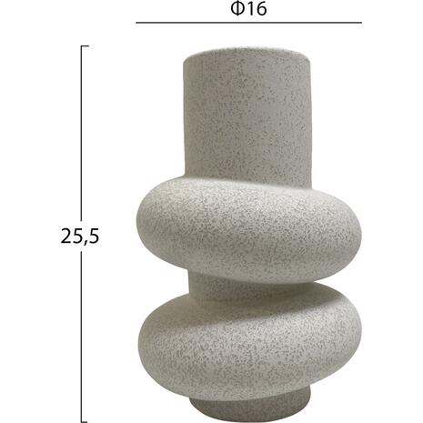 ΕΠΙΤΡΑΠΕΖΙΟ ΚΕΡΑΜΙΚΟ ΔΙΑΚΟΣΜΗΤΙΚΟ ROOK HM4627.01 ΥΠΟΛΕΥΚΟ ΚΡΥΣΤΑΛΛΙΚΟ Φ16x25,5Υεκ