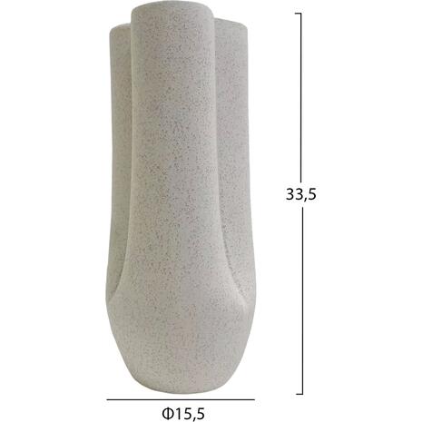 ΕΠΙΤΡΑΠΕΖΙΟ ΚΕΡΑΜΙΚΟ ΔΙΑΚΟΣΜΗΤΙΚΟ GLAΖΕ HM4611.01 ΚΡΥΣΤΑΛΛΙΚΟ ΥΠΟΛΕΥΚΟ Φ14x34Υεκ