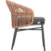 ΠΟΛΥΘΡΟΝΑ ΑΛΟΥΜΙΝΙΟΥ ORIN HM6265.01 ΣΚΟΥΡΟ ΓΚΡΙ- P.E.RATTAN ΣΕ ΦΥΣΙΚΟ 58x61x75Υεκ.