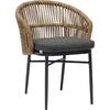 ΠΟΛΥΘΡΟΝΑ ΑΛΟΥΜΙΝΙΟΥ ORIN HM6265.01 ΣΚΟΥΡΟ ΓΚΡΙ- P.E.RATTAN ΣΕ ΦΥΣΙΚΟ 58x61x75Υεκ.