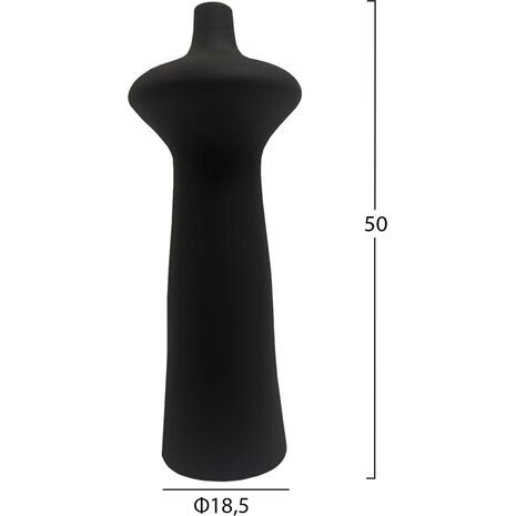ΕΠΙΤΡΑΠΕΖΙΟ ΚΕΡΑΜΙΚΟ ΔΙΑΚΟΣΜΗΤΙΚΟ SCEPTER HM4636.02 ΜΑΥΡΟ ΜΑΤ Φ18x49Υεκ