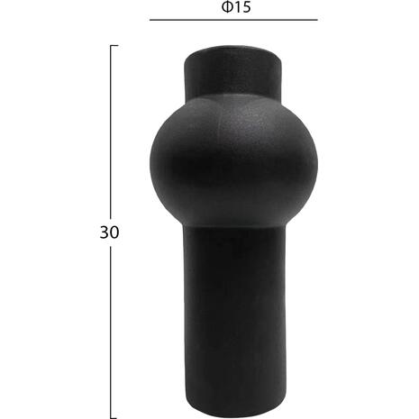 ΕΠΙΤΡΑΠΕΖΙΟ ΚΕΡΑΜΙΚΟ ΔΙΑΚΟΣΜΗΤΙΚΟ SCEPTER HM4605.02 ΜΑΥΡΟ ΜΑΤ Φ15x30Υ εκ.
