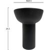 ΕΠΙΤΡΑΠΕΖΙΟ ΚΕΡΑΜΙΚΟ ΔΙΑΚΟΣΜΗΤΙΚΟ ELENDIL HM4603.02 ΜΑΥΡΟ ΜΑΤ Φ20x26.5Υεκ