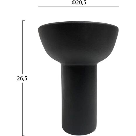 ΕΠΙΤΡΑΠΕΖΙΟ ΚΕΡΑΜΙΚΟ ΔΙΑΚΟΣΜΗΤΙΚΟ ELENDIL HM4603.02 ΜΑΥΡΟ ΜΑΤ Φ20x26.5Υεκ
