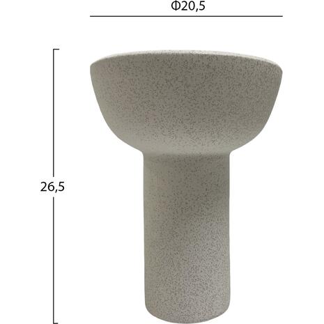 ΕΠΙΤΡΑΠΕΖΙΟ ΚΕΡΑΜΙΚΟ ΔΙΑΚΟΣΜΗΤΙΚΟ ELENDIL HM4603.01 ΥΠΟΛΕΥΚΟ ΚΡΥΣΤΑΛΛΙΚΟ Φ20x26,5Υεκ
