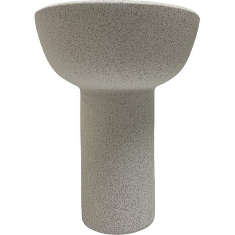 ΕΠΙΤΡΑΠΕΖΙΟ ΚΕΡΑΜΙΚΟ ΔΙΑΚΟΣΜΗΤΙΚΟ ELENDIL HM4603.01 ΥΠΟΛΕΥΚΟ ΚΡΥΣΤΑΛΛΙΚΟ Φ20x26,5Υεκ